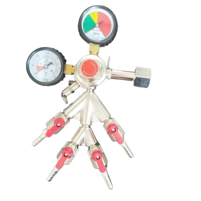 Regulador de Pressão de 4 vias Manual para CO2